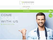 Tablet Screenshot of innovationdentalfl.com